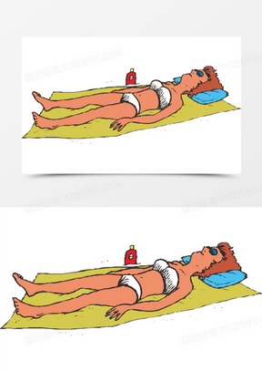 躺着图片素材