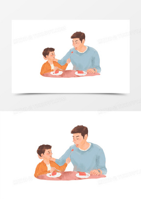 爸爸卡通图片素材