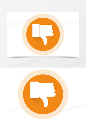 扁平拇指朝下手势图标素材