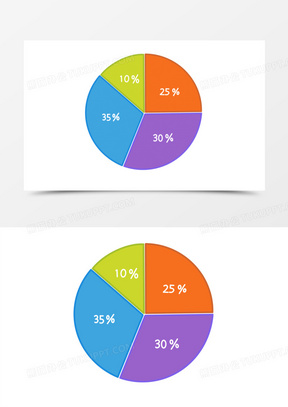 手绘饼状图免抠元素