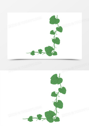 手绘藤条装饰免抠元素