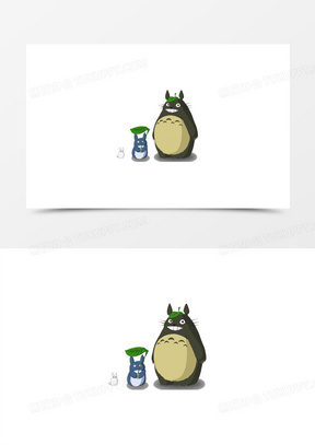 可爱卡通手绘龙猫创意