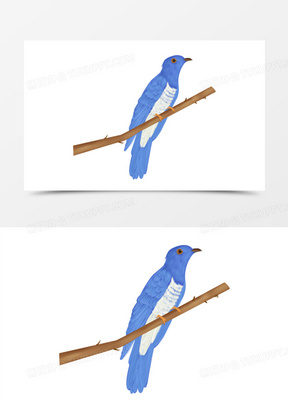 手绘布谷鸟免抠元素
