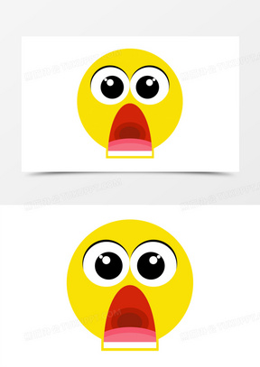 卡通可爱害怕表情元素