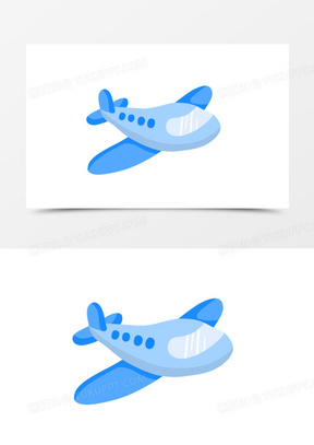 蓝色小飞机图片素材