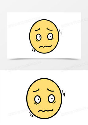 卡通惊悚害怕装饰表情370卡通手绘害怕表情包元素50手绘害怕表情装饰