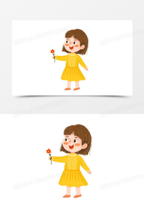 卡通给女朋友送花1414手绘感恩节送花素材121教师节之手绘卡通学生在