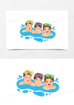 三个游泳者是什么画图片