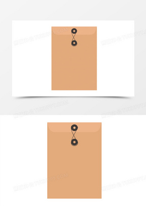 手绘矢量卡通档案袋免抠素材