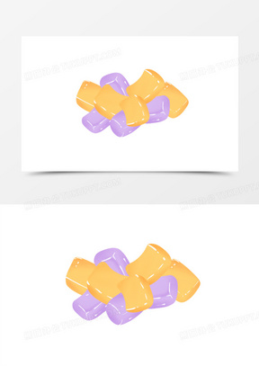 手绘奶茶配料芋圆免抠素材