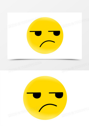 卡通手绘emoji傲慢表情素材