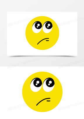 卡通傲慢表情元素