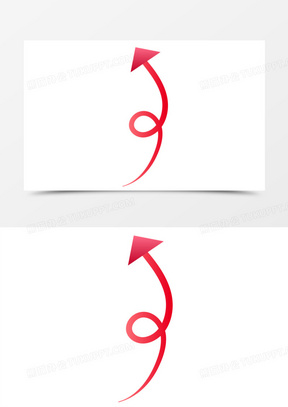 手绘螺旋上升箭头装饰素材