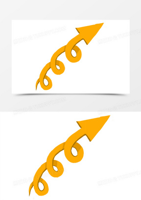 螺旋上升箭头免抠装饰素材