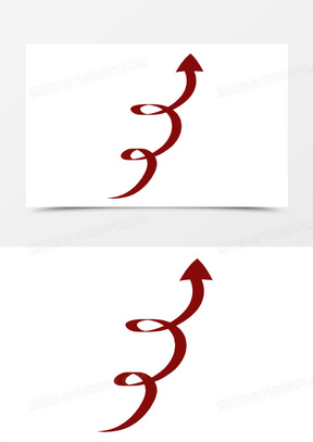 手绘螺旋上升箭头装饰素材