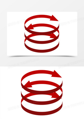 螺旋上升箭头装饰元素