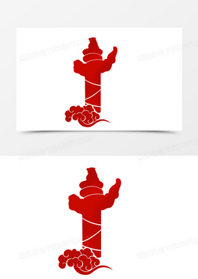 华表剪影图片素材