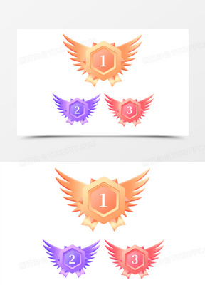 排名奖牌图标素材3071手绘卡通第一名排名奖牌图标元素5203手绘卡通第