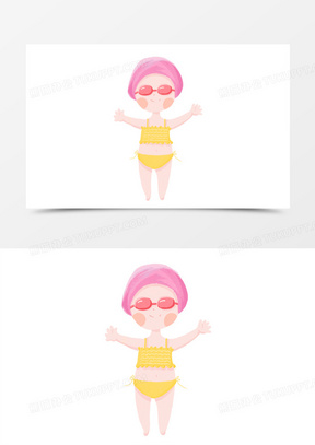 卡通泳衣素材_卡通泳衣图片_卡通泳衣素材图片下载_熊猫办公