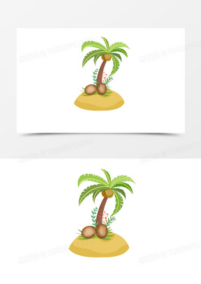 卡通椰子图片素材