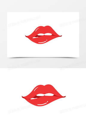 200手绘简约红色唇印装饰元素60手绘卡通嘴唇红唇免抠素材30手绘简约