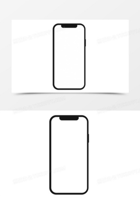 手绘手机边框免抠素材