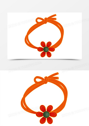 卡通手绘橡皮筋棉裤元素500红色小熊橡皮筋免抠元素70手绘彩色花朵