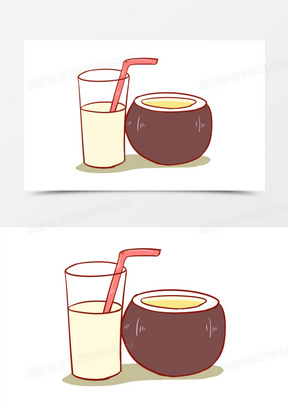卡通椰子图片素材