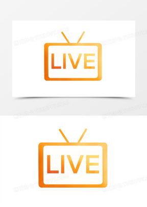 直播live渐变色图标元素