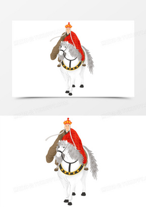 唐僧骑着白龙马的画图片