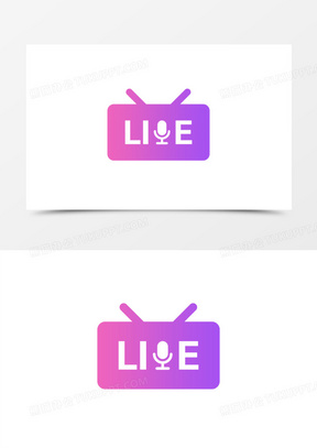 在线直播live图标元素