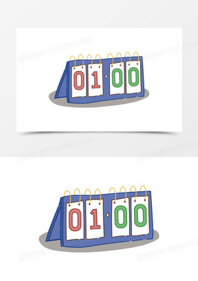 卡通比分记分牌素材270手绘卡通记分牌免抠元素612简约卡通篮球比赛