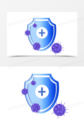 卡通手绘免疫力抵抗力元素