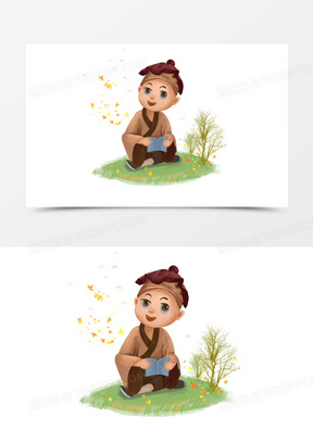 古代书童图片素材