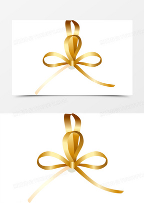 金色创意亮光卡通丝带