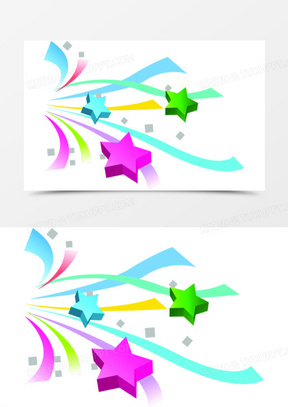 彩色五角星图片素材