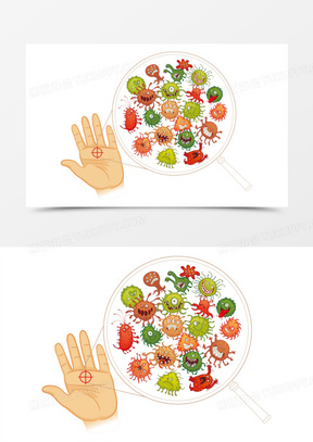 手部细菌图片卡通图片图片