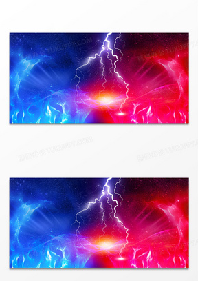 红蓝火焰竞技对抗闪电背景4237竞技对抗红蓝对撞火焰碰撞背景2224红蓝