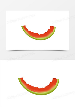 西瓜皮免抠素材10手绘清凉一夏红色西瓜免抠元素30手绘红色西瓜皮免抠