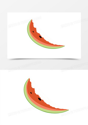 卡通手绘西瓜皮元素