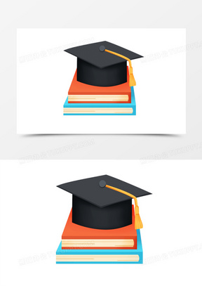 卡通学士帽图片素材