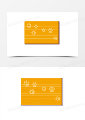 手绘四线三格边框免抠元素