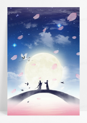 七夕鹊桥图片素材