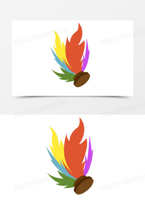 手绘卡通玩具毽子素材