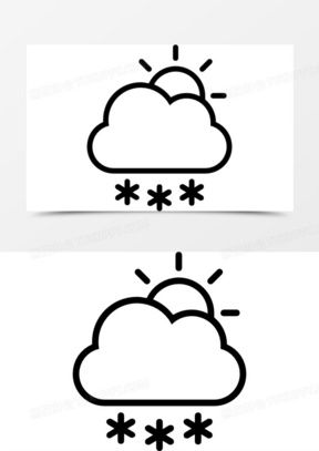 雨夹雪天气图标