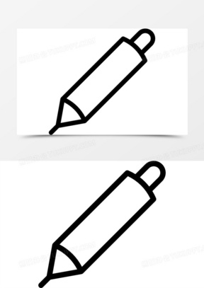 笔图标20笔纸上图标350笔铅笔黄色简约图标元素370黄色系线条风办公