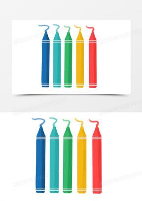 蜡笔卡通图片素材