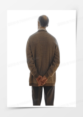 老人背影图片素材