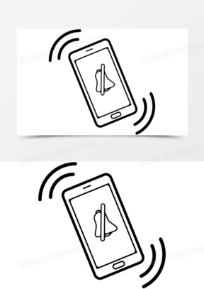 充满活力的手机静音模式图标