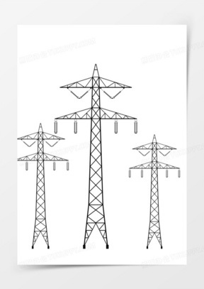 好看的电线杆图片大全_电线杆图片矢量图高清免抠下载_熊猫办公